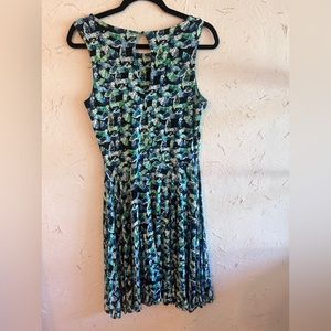Adorable and comfortable Cynthia Rowley dress - blue/green/black